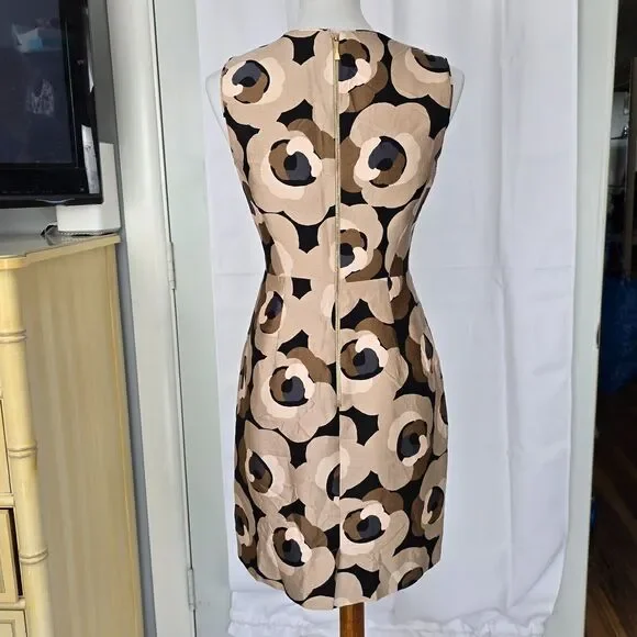Kate Spade Silk Deco Rose Della Sheath Sleeveless Dress Size 4 - Picture 7 of 14